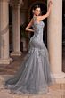 LaDivine Dress CB128 Illusion Bateau Neck Mother Of The Bride Gown