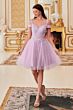 LaDivine CD0132 Cold-Shoulder A-Line Dress