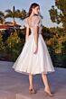 LaDivine Dress CD0187W Puff Sleeve Corset Bodice Formal Dress