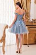 LaDivine Dress CD0194 Floral Off-The-Shoulder Neck Homecoming Dress