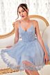 LaDivine Dress CD0213 Spaghetti Strap V-Back Cocktail Dress