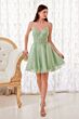 LaDivine Dress CD0213 Spaghetti Strap V-Back Cocktail Dress