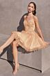 LaDivine Dress CD0213 Spaghetti Strap V-Back Cocktail Dress