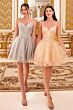 LaDivine Dress CD0213 Spaghetti Strap V-Back Cocktail Dress