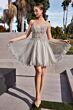 LaDivine Dress CD0213 Spaghetti Strap V-Back Cocktail Dress