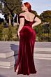 LaDivine Dress CD236C Cowl Neck Drape Skirt Plus Size Evening Dress