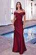 LaDivine CD325 Knot Off-The-Shoulder Neck Dress