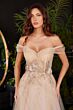 LaDivine Dress CD3395 Off-The-Shoulder A-line Formal Dress