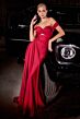 LaDivine CD836 Front Cutout Ruched Dress