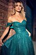 LaDivine Dress CD870 A-Line Ruched Back Evening Dress