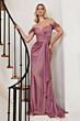 LaDivine CD878 Drape Sleeve And Skirt Dress