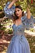 LaDivine Dress CD962 Floral A-Line Evening Dress