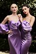 LaDivine Dress CD983C Detached Puff Sleeve Plus Size Dress