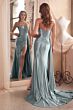 LaDivine CDS441 Plunging Notched Neck Dress