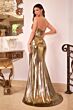 LaDivine CH051 Sweetheart Neck Metallic Dress