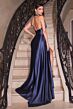 LaDivine CH079 Side Drape Halter Neck Dress