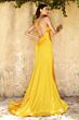 LaDivine Dress CH236 Strappy Back Ruched Derriere Evening Dress