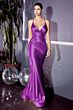 LaDivine Dress CH236 Strappy Back Ruched Derriere Evening Dress