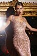 LaDivine Dress J814 Slim Strap Scoop Neck Formal Dress
