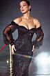 LaDivine Dress J816 Illusion Bishop Sleeve Formal Gown