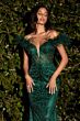 LaDivine Dress J824 Corset Bodice Feather Mother Of The Bride Dress