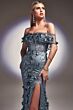 LaDivine Dress J832 3D Floral Corset Bodice Mother Of The Bride Dress