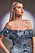 LaDivine Dress J832 3D Floral Corset Bodice Mother Of The Bride Dress