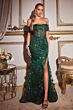 LaDivine Dress J832 3D Floral Corset Bodice Mother Of The Bride Dress