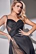 LaDivine Dress KV1059 Beaded Illusion High Slit Formal Dress