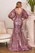 LaDivine Dress OC009 Puff Sleeve V-Back Mother Of The Bride Dress