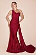 LaDivine PT004 Asymmetric Neck Side Overskirt Dress