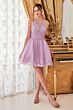 LaDivine Dress UJ0119 Halter Neck Curly Hem Cocktail Dress