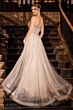 Ladivine CB158 Beaded Overskirt Sweetheart Neck Dress