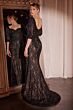 Ladivine CD749 Tulle Overskirt Queen Anne Neck Lace Dress