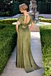 LaDivine CD413 Cowl Back Ruched Dress