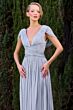 LaDivine CD413 Cowl Back Ruched Dress