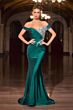 LaDivine CD667 Sweep Train Off The Shoulder Dress
