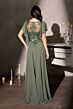 LaDivine CL09 Flutter Sleeve Scoop Neckline Dress