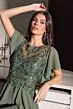 LaDivine CL09 Flutter Sleeve Scoop Neckline Dress