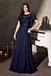 LaDivine CL09 Flutter Sleeve Scoop Neckline Dress