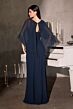 LaDivine CR884 Keyhole Back Cape Sleeve Dress