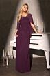 LaDivine CR884 Keyhole Back Cape Sleeve Dress