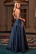 LaDivine CK2405 Lace-Up Back Sweetheart Neck Dress