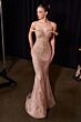 LaDivine CC496 Sweetheart Neck Fitted Off-Shoulder Dress