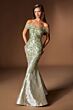LaDivine CD0107 Off The Shoulder Jacquard Mermaid Dress