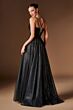 LaDivine CD2412 V-Neck High Slit A-Line Dress