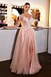 LaDivine CD2426 Side Slit Blush Sweetheart Neck Dress