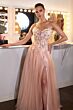 LaDivine CD2426 Side Slit Blush Sweetheart Neck Dress