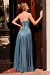 LaDivine CD419 A-Line Ruched Bodice Basque Waist Dress