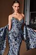 LaDivine CD655 Strapless Corset Bodice Navy Mermaid Dress